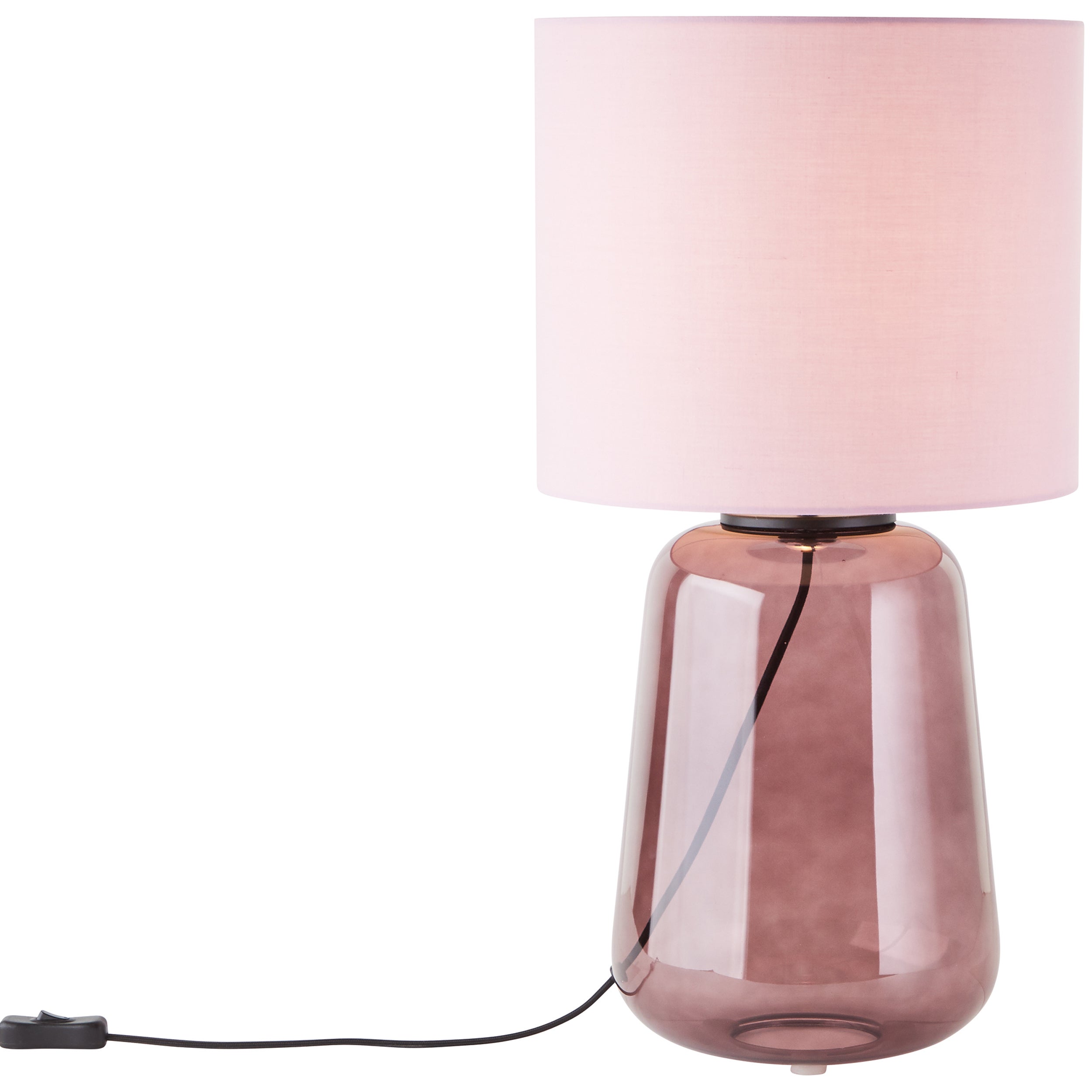 Brilliant Hydra lampa stołowa 56cm fioletowy/szklany/przewód tekstylny włącznik 1x A60, E27, 60 W, pasuje do zwykłej żarówki (brak w zestawie) - 4