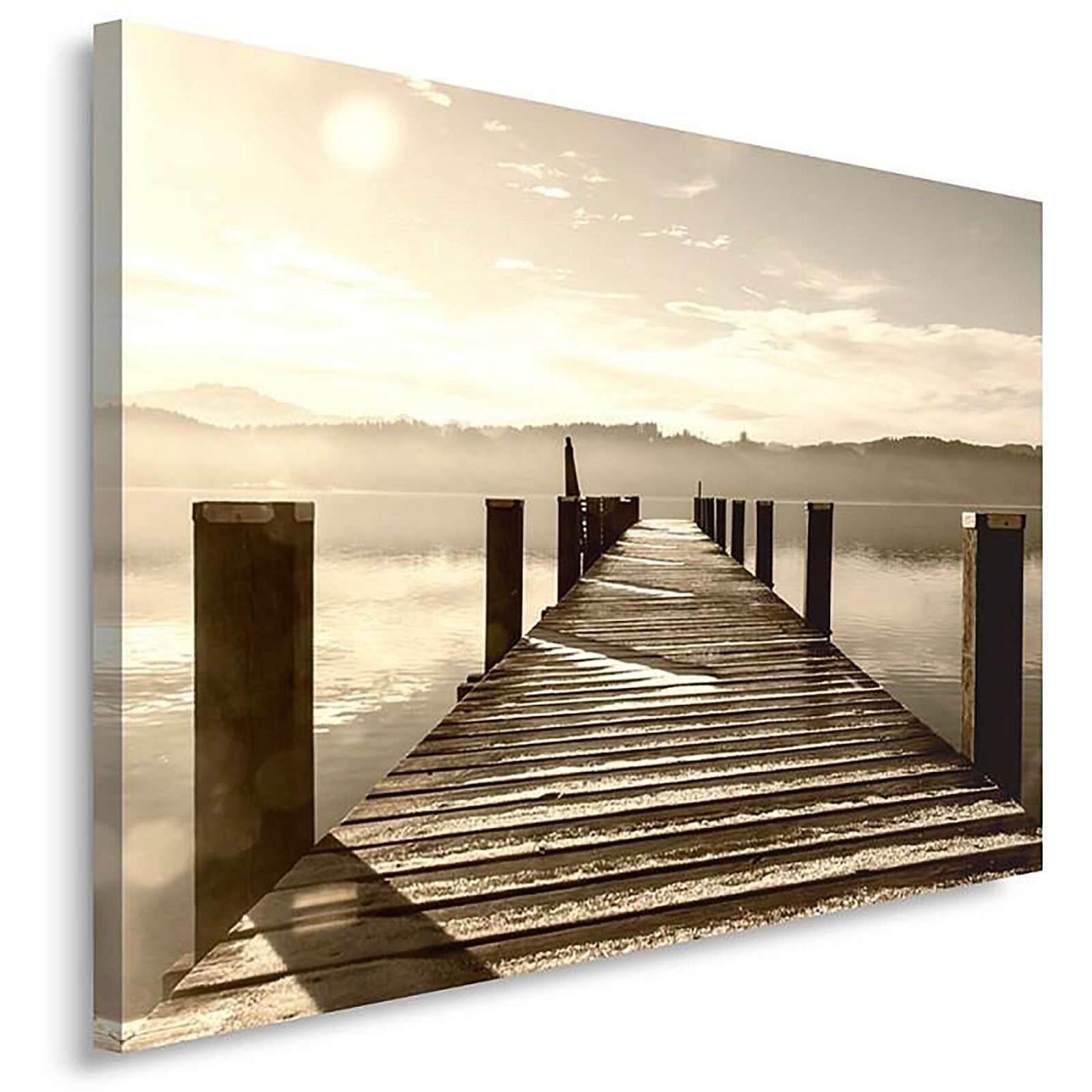 Tableau pont en sépia - 100 x 70 cm - 2