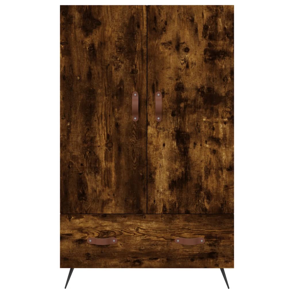 Credenza alta in rovere affumicato 69,5x31x115 cm in multistrato - 6