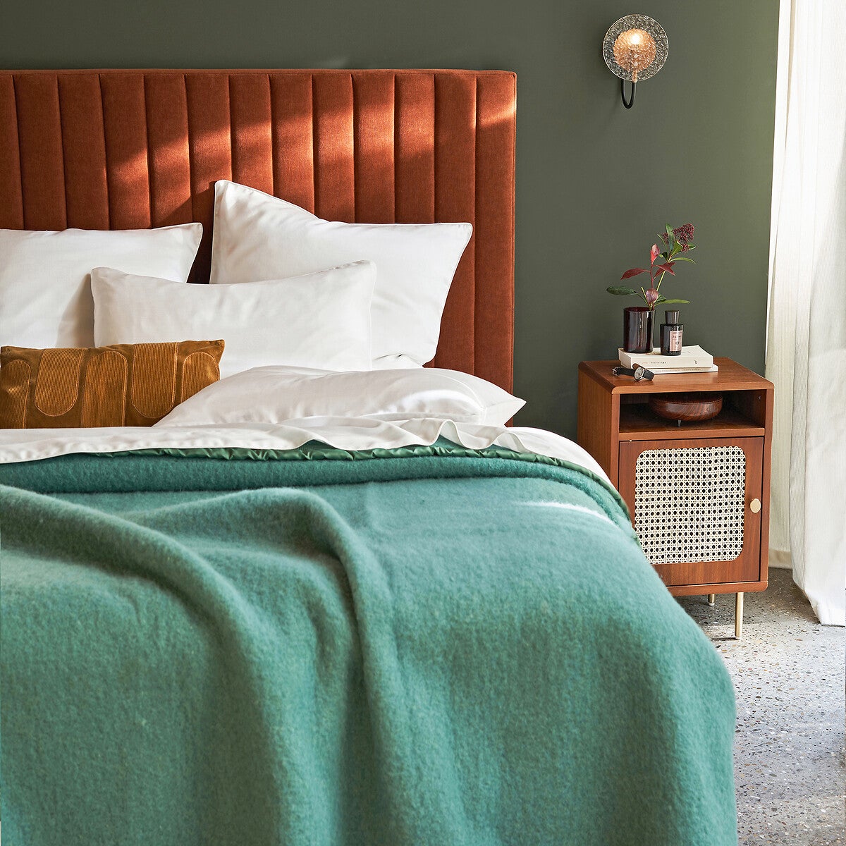 Couverture laine vierge Woolmark 600 g/m² - Bleu - 75 x 100 cm - 3