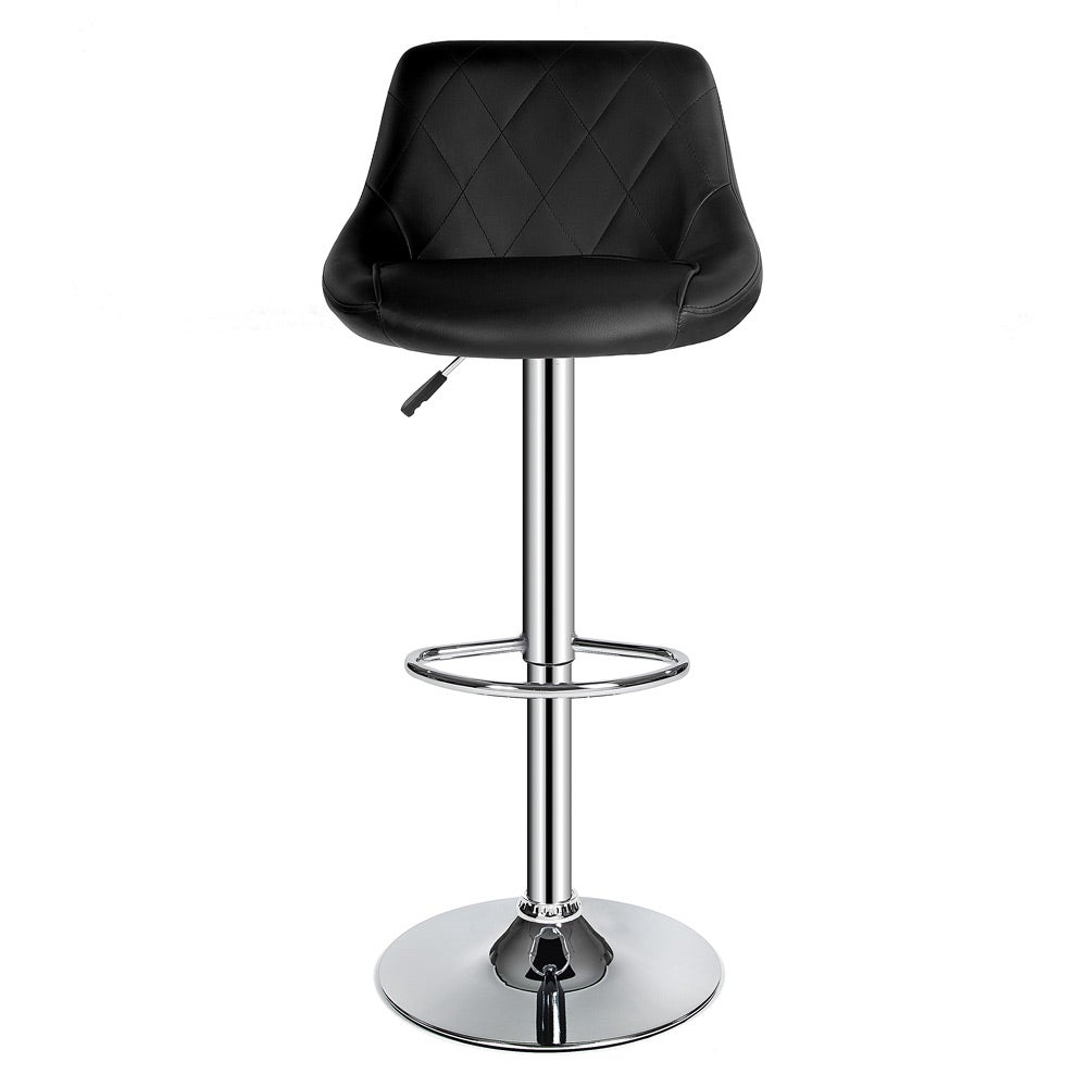 Set di 2 sgabelli da bar in similpelle imbottiti con schienale e rivestiti TECTAKE - 2