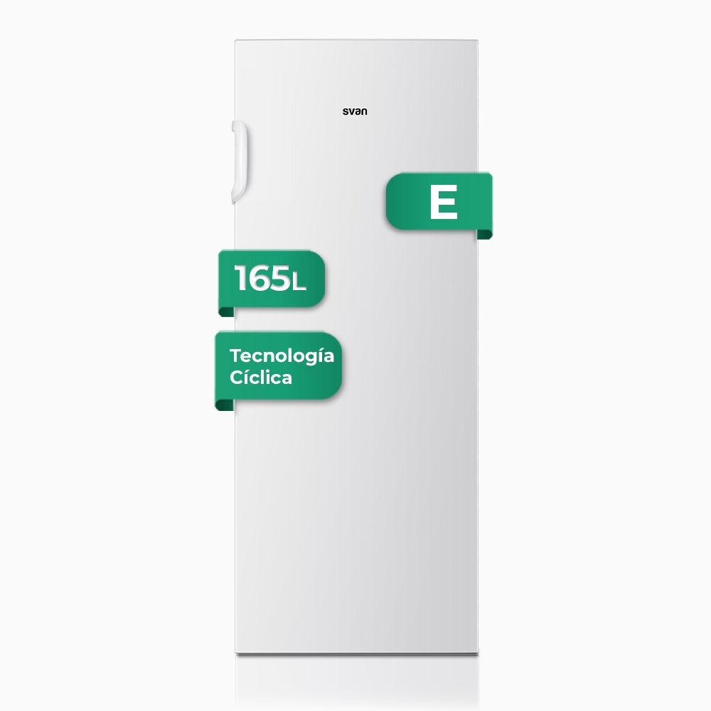 Svan Congelador Vertical Scv145501e, Capacidad 165 Litros, Bajo Nivel Sonoro, Eficiencia Energética Clase E Blanca , Leroy Merlin