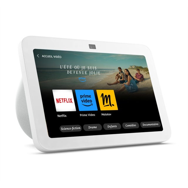 Amazon Echo Show 8 Schermo Touch Intelligente 3 Generazione HD con Audio Spaziale Hub per Casa Intelligente e Alexa Bianco Ghiaccio