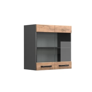 Vicco Armario De Cocina Con Vidrio Fame-Line, Verde Dorado Casa De