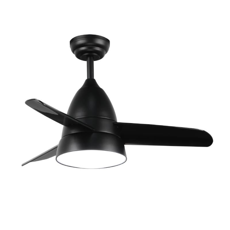Iluminashop ventilador de techo led 24w negro motor dc con mando a distancia negro 3000+4000+6000