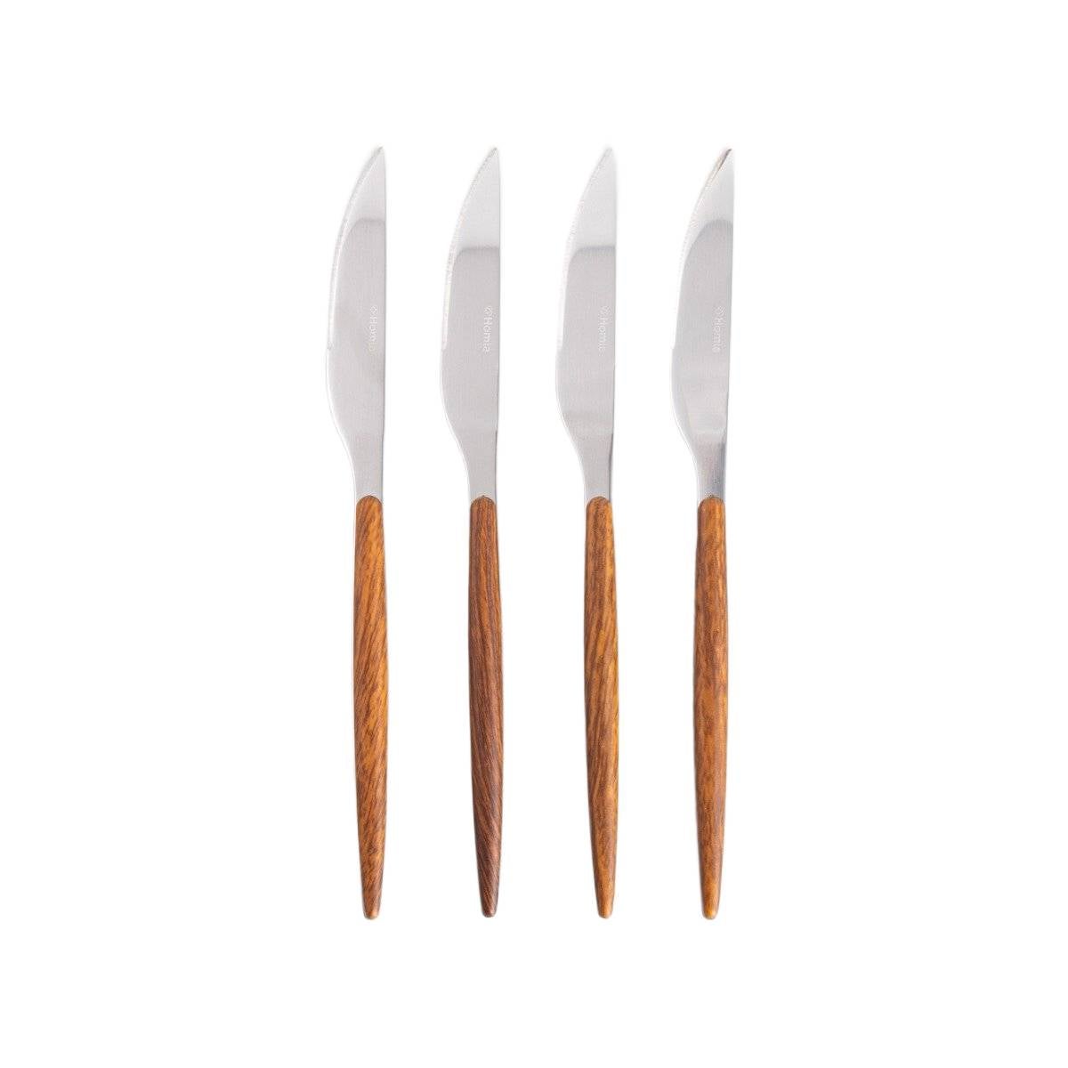 Zestaw noży CORK srebrnych 4 szt. HOMLA