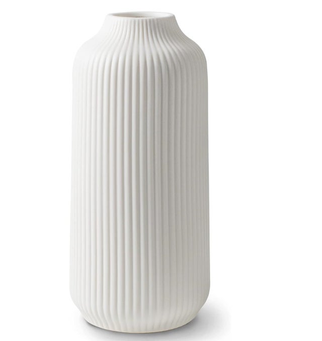 Vase Design en Céramique Enya 60cm Blanc