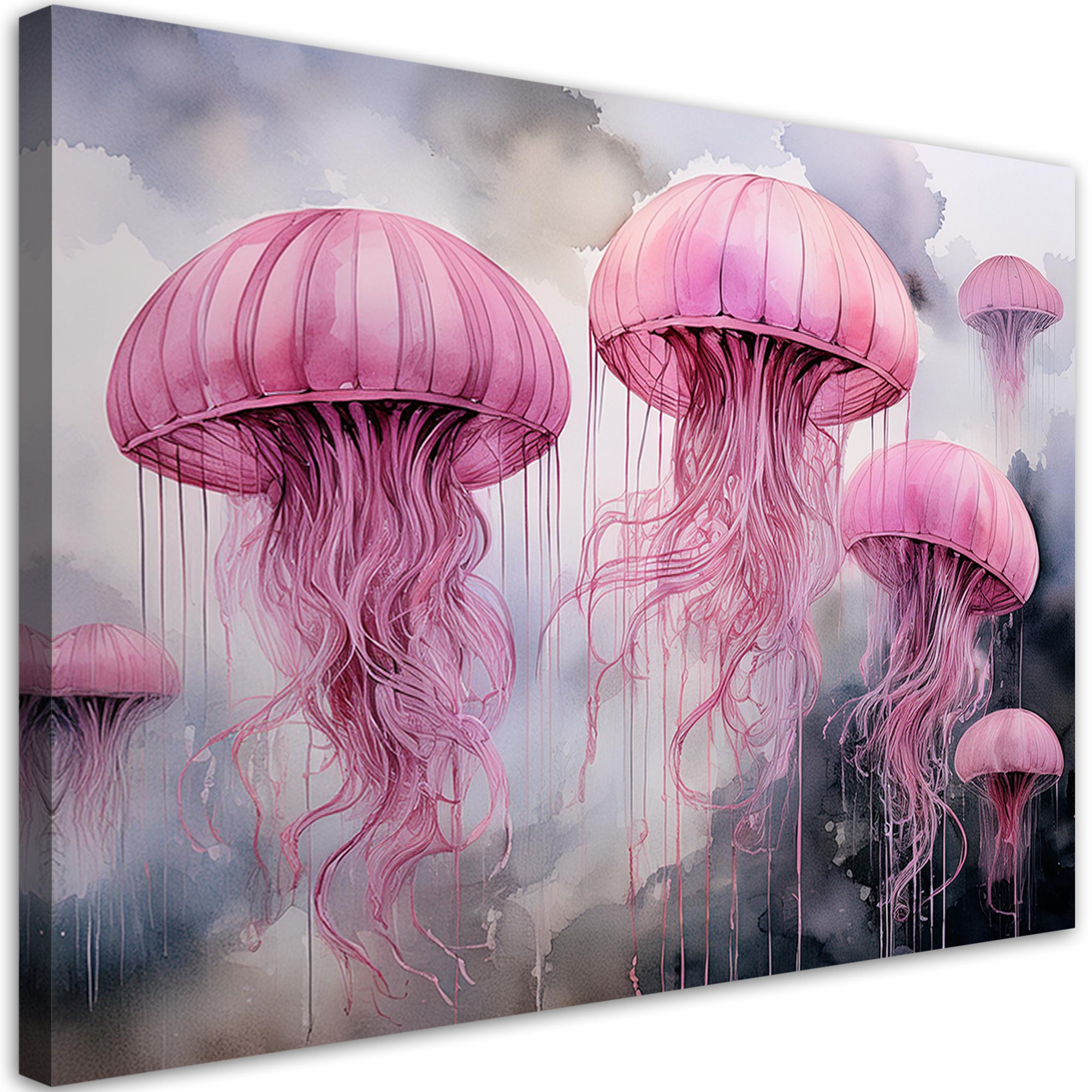 Obraz na płótnie, Różowa Meduza 120x80