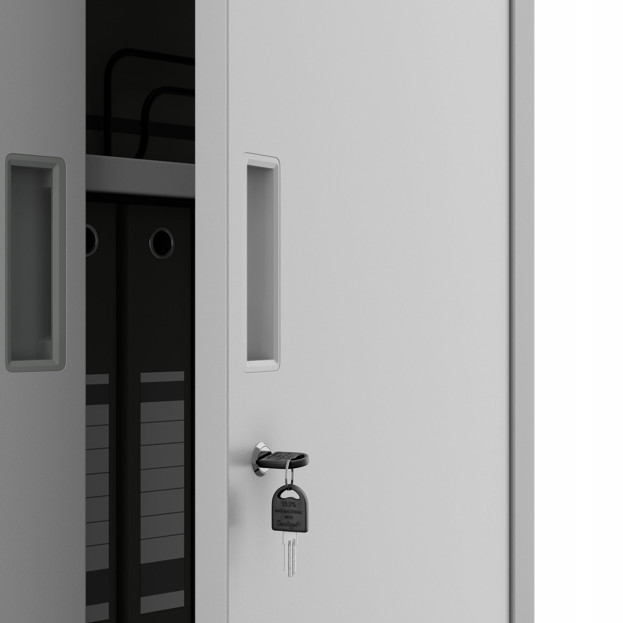 Armoire Métallique Compacte JAN, Grise RAL7035, 175x80x40 cm, Sécurisée - 5