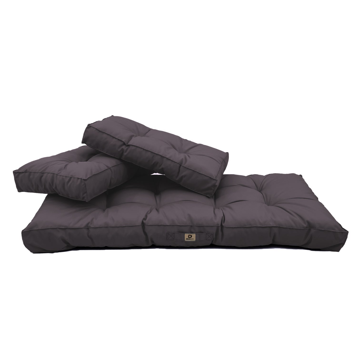 Coussins pour salon de jardin capitonné 100x50cm gris carbone - 6