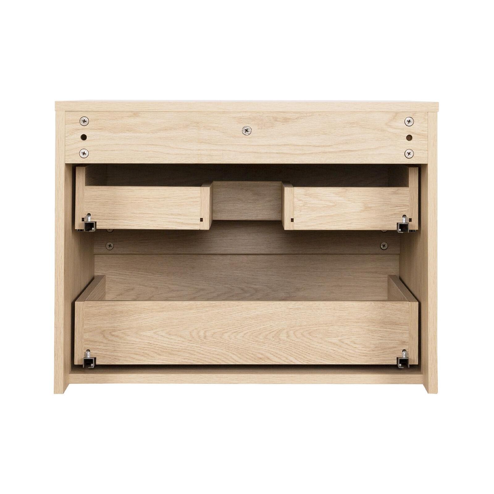 Meuble simple vasque SORRENTO décor chêne 60cm - 8