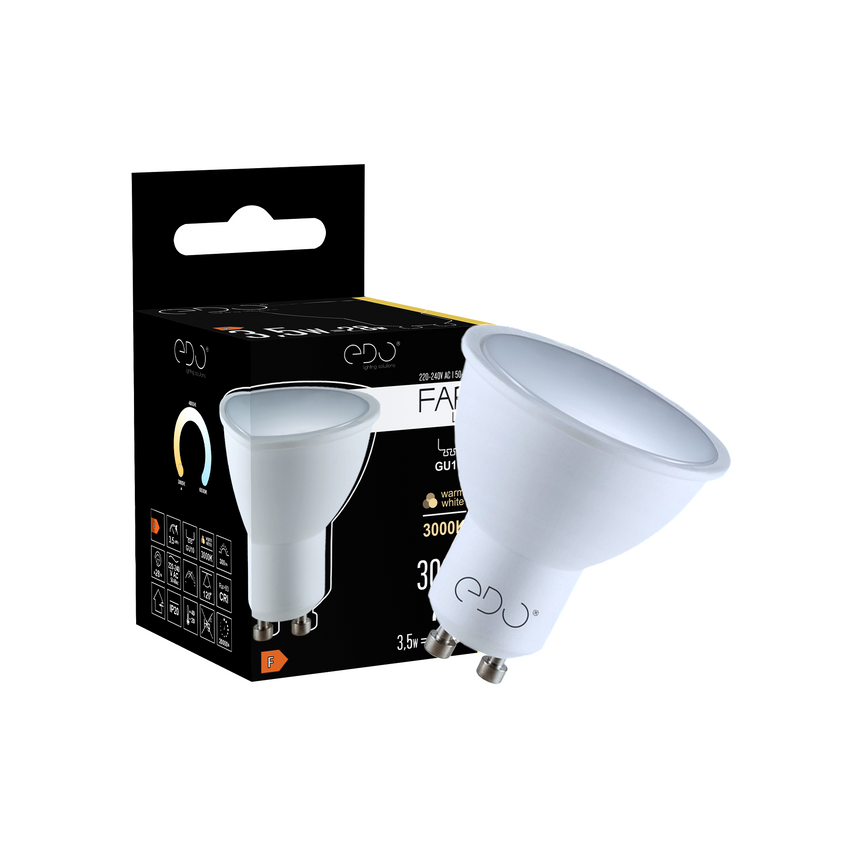 Żarówka Edo Fari LED GU10 3,5W 3000K ciepła WW 300lm 120st EDO777459