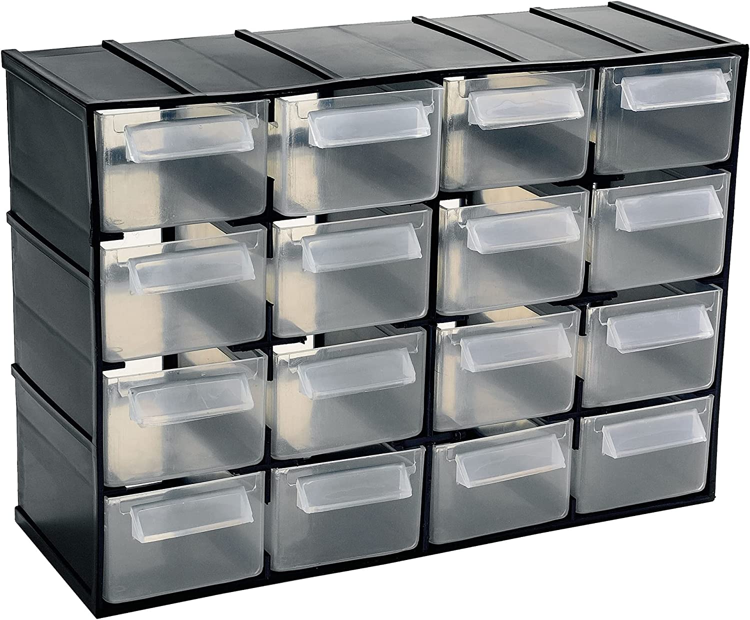 Boîte de rangement empilable pour petites pièces 16 tiroirs 22x8.5xH15 ...