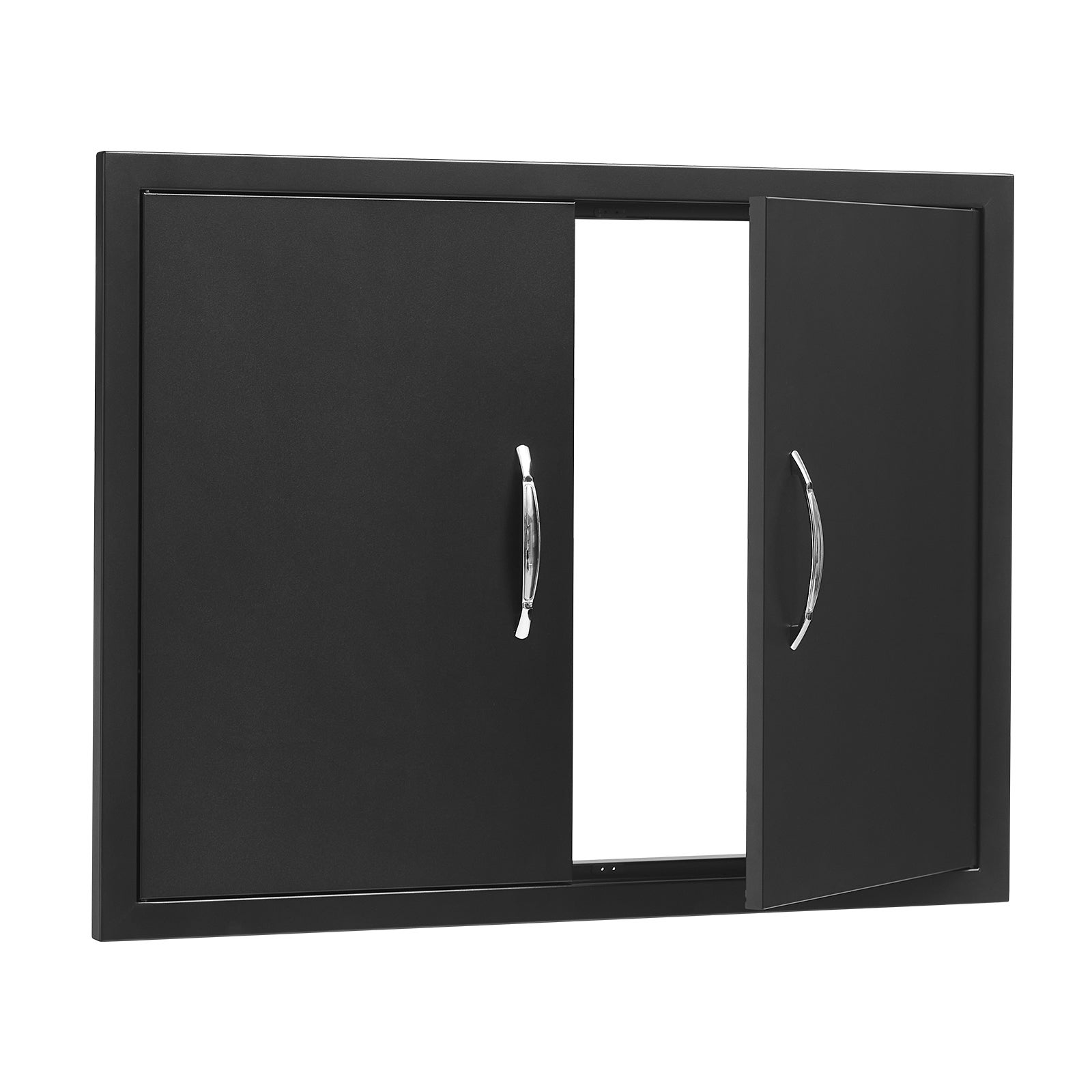 Drzwi dostępowe do grilla VEVOR, 788 x 610 x 46 mm, podwójne zewnętrzne drzwi kuchenne, montowane podtynkowo drzwi panelowe zimne, pionowe drzwi ścien
