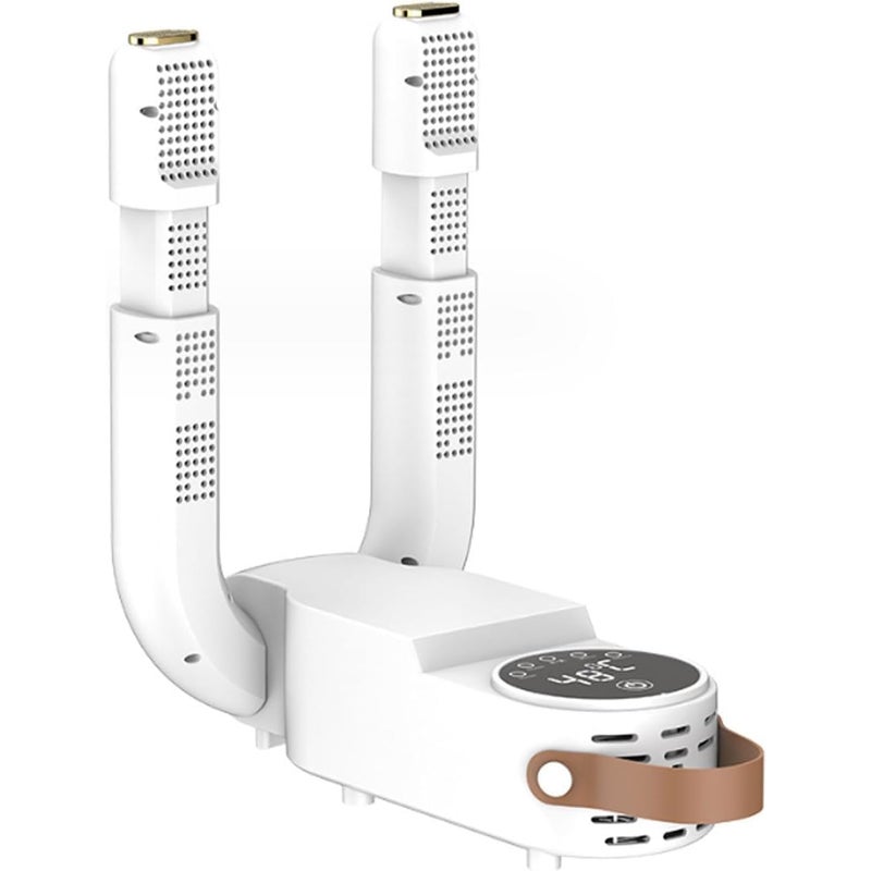 Suszarka do butów z ciepłym powietrzem, regulowana kratka susząca 180° - teleskopowy i składany otwór suszący - inteligentny timer