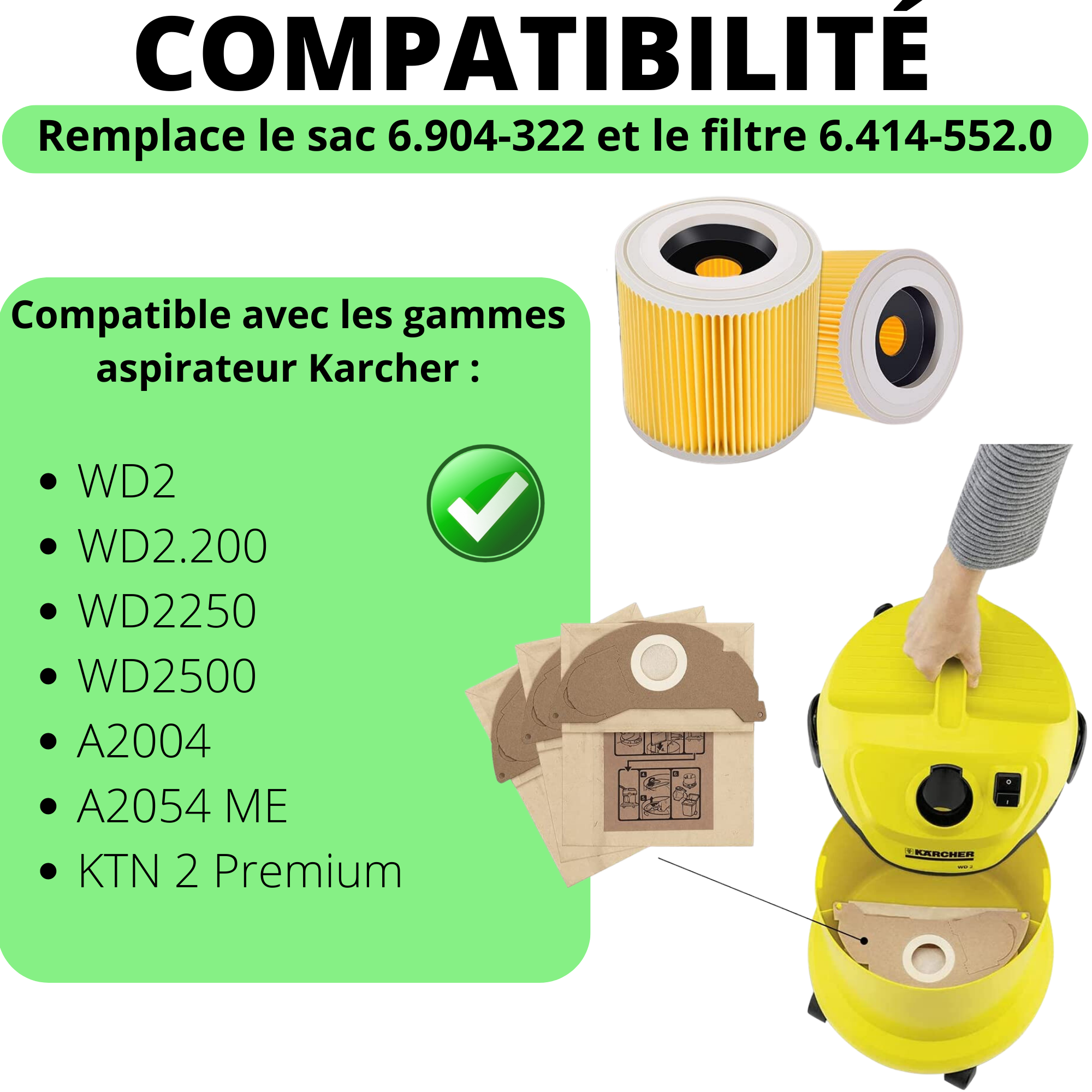 Karcher Wd3 Premium Aspirateur Karcher Filtre A Eau Filtre