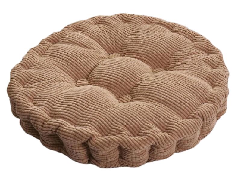 Mata podłogowa do medytacji 40*40 cm, 1 sztuka, aksamitna, brązowa, okrągła poduszka na siedzisko, salon, balkon, mata do jogi tatami