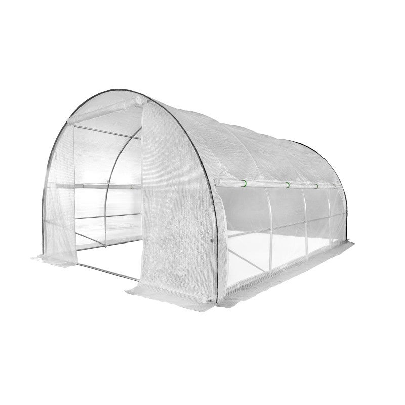 Tunel ogrodowy 4iQ Group 3x6m Biały Folia UV 25mm siatka na insekty