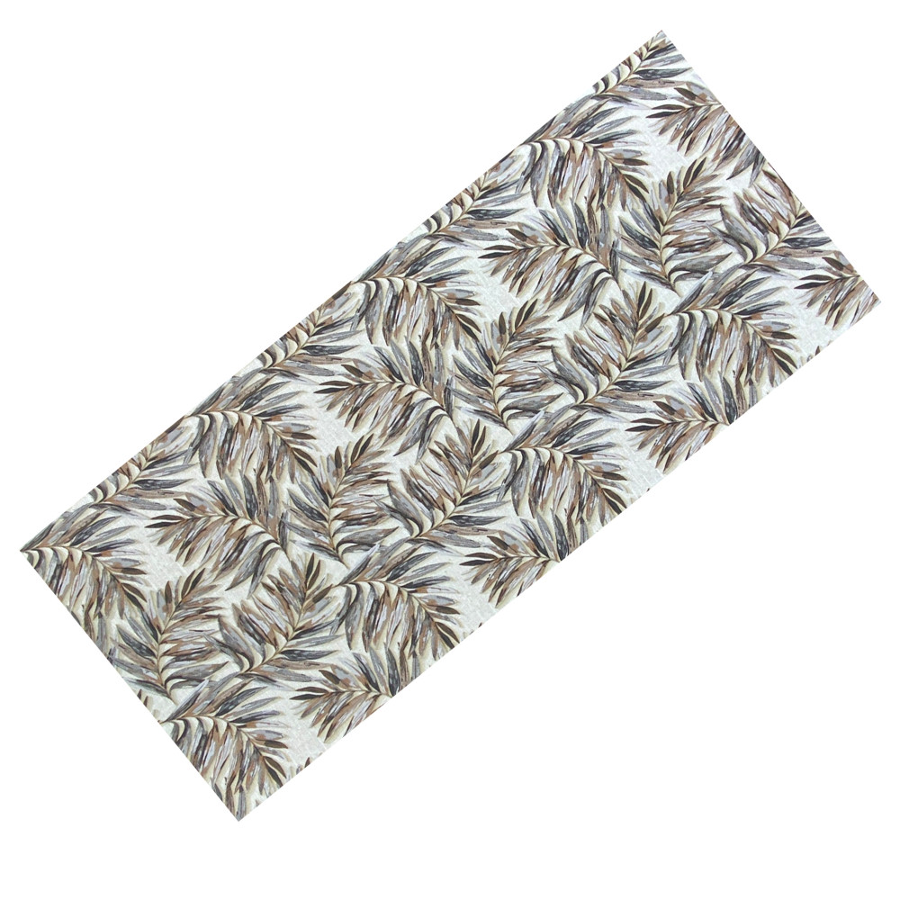 Alfombra de cocina antideslizante runner - alfombra de cocina runner lavable, patrón de hojas, diseño moderno - made in italy cm. 50x340