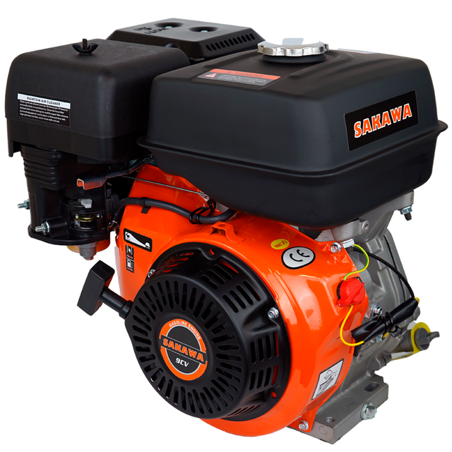 Motore 4 volte 270cc 9cv Avviamento elettrico + olio + Puleggia Motore 25mm