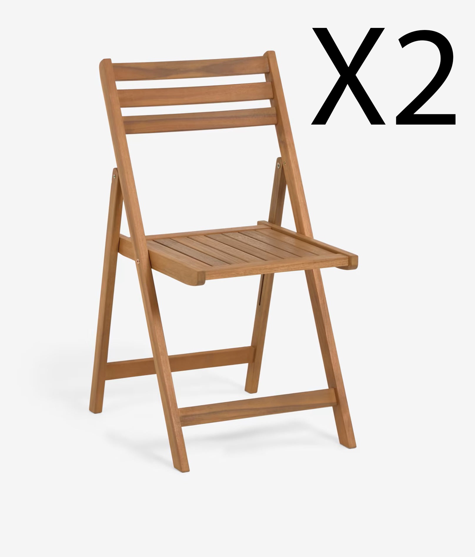 Set De 2 Chaises Pliantes Et 1 Table De Balcon Rabattable Avec Rangement En Bois Massif Prado 91731900
