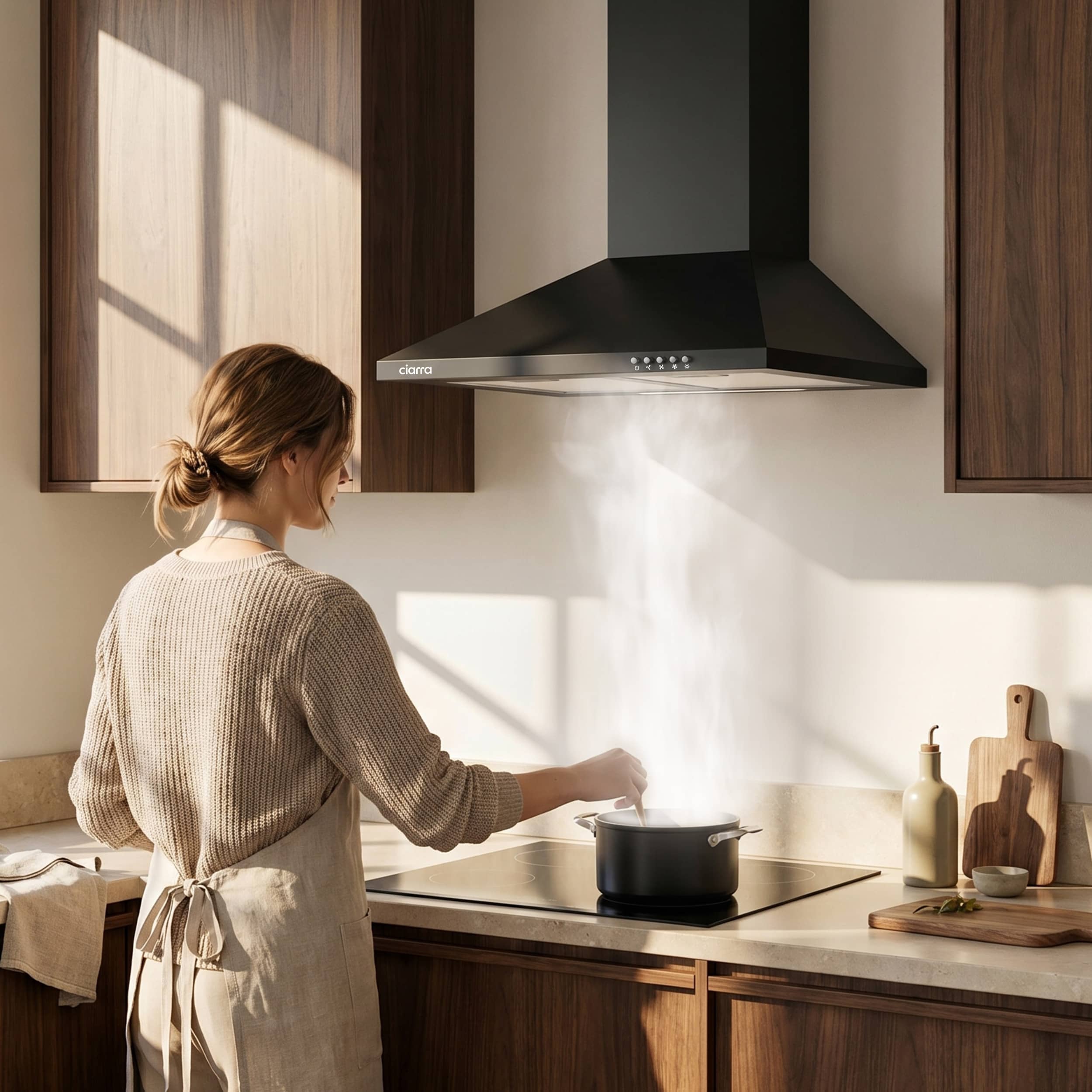Exaustor de Parede CIARRA 60cm 404 m3/h 3 Velocidades Recirculação Preto 201BK60 - 3