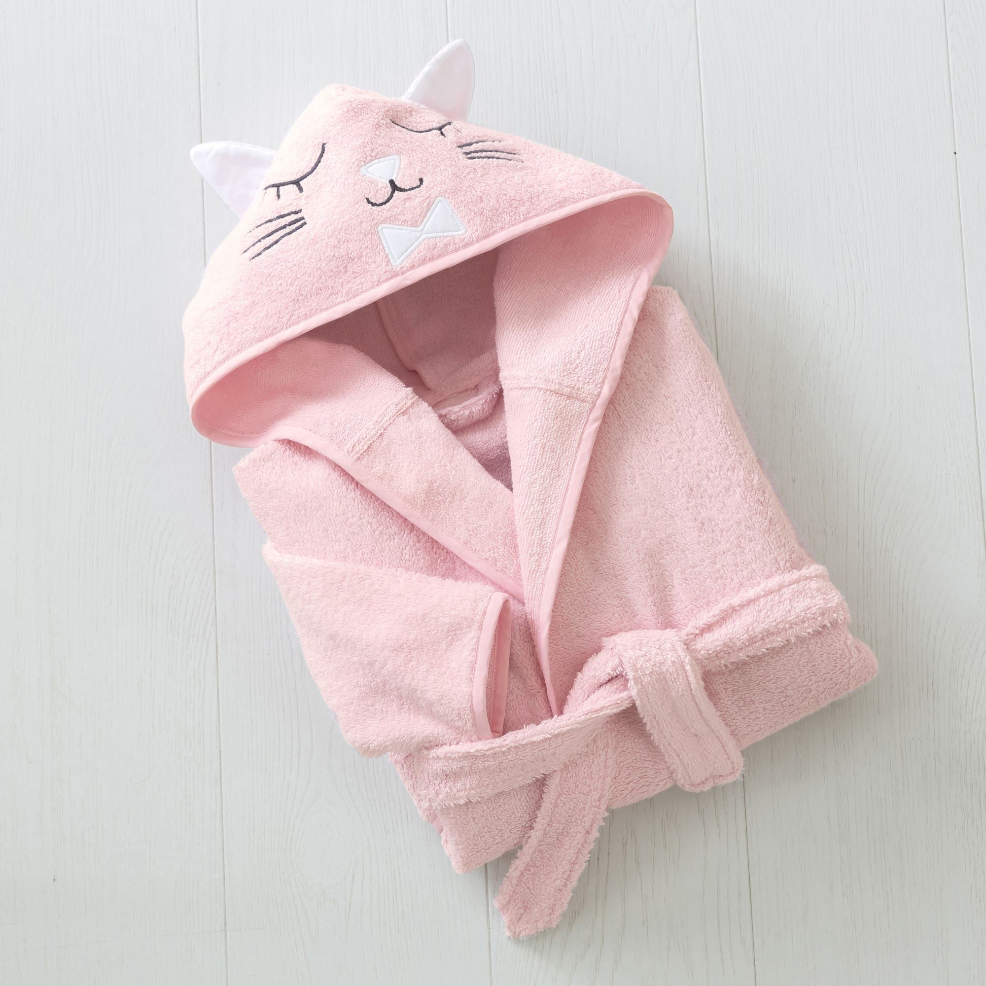 Peignoir de bain BABY ans rose en coton Leroy Merlin