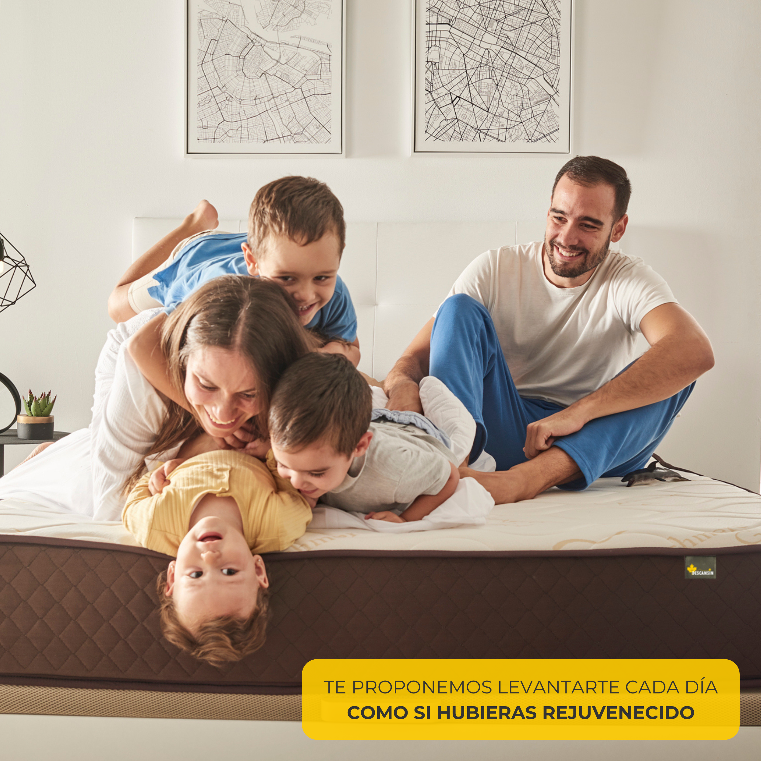 Colchón 105x190, Viscoelástico Alta Firmerza Descansin, Ideal para Personas con Dolores de Espalda, Premium, Tejido Transpirable y Antiacaros - 3