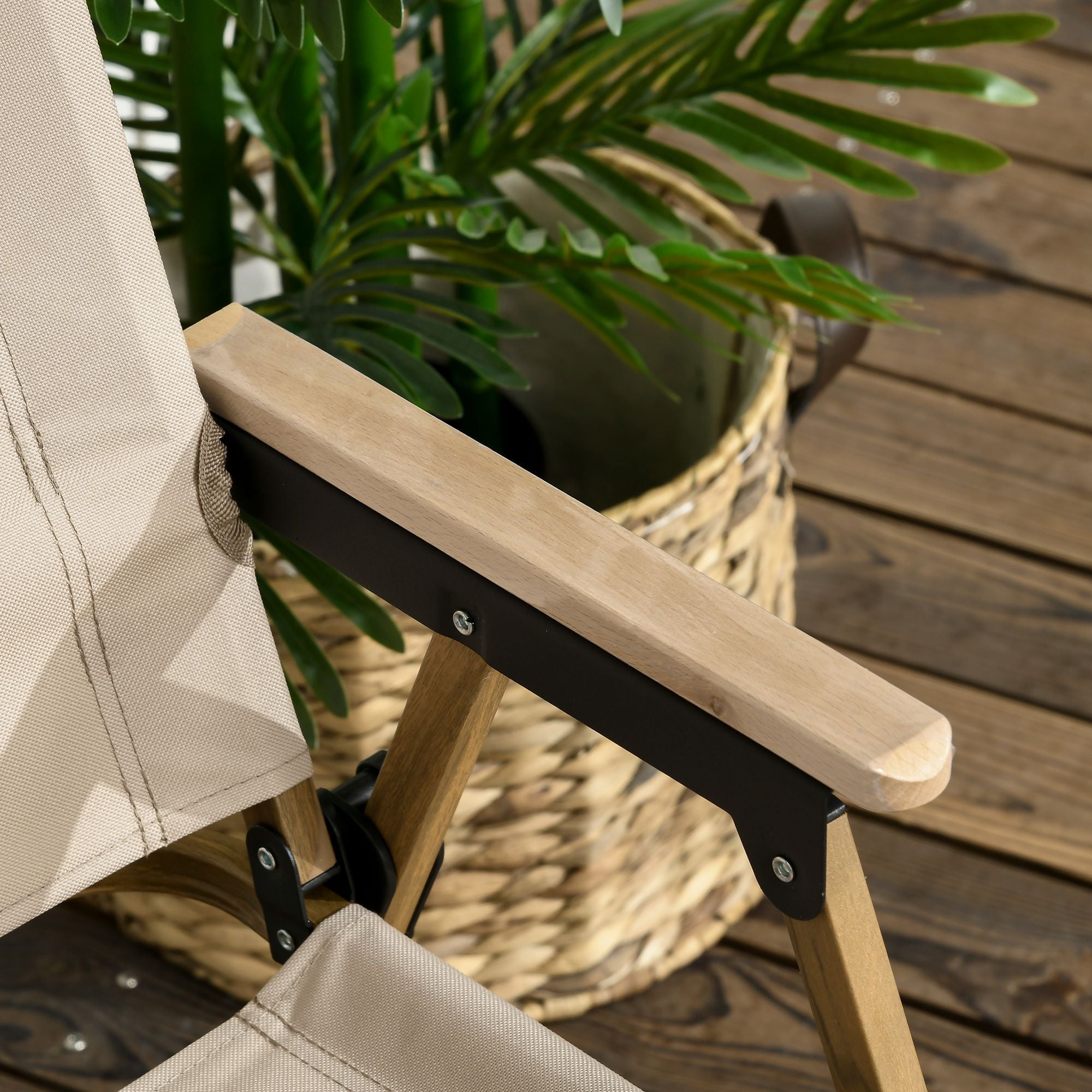 Outsunny - Chaise de camping - Tissu Oxford - 54x59x78cm - Kaki - 8