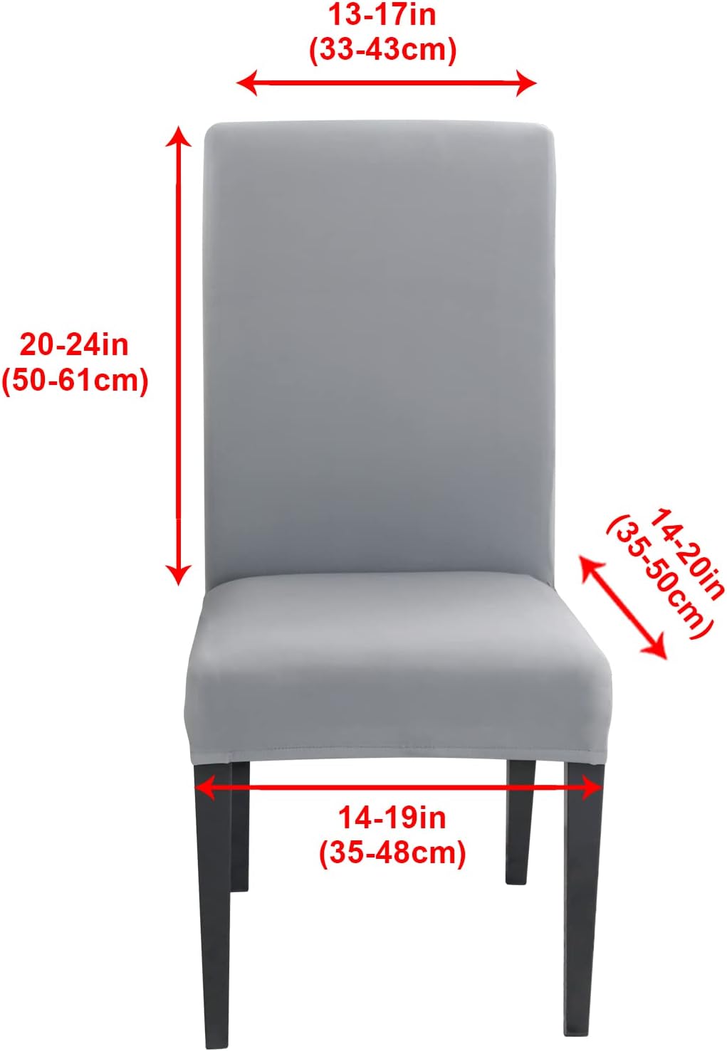 Zestaw 4 elastycznych pokrowców na krzesła do jadalni Uniwersalne, zmywalne, nowoczesne pokrowce na krzesła do jadalni R