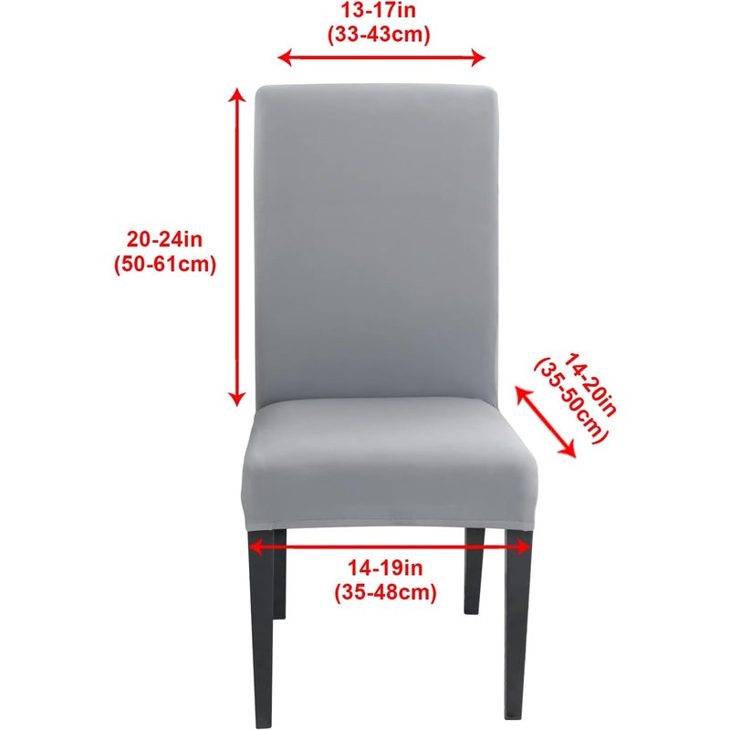 Zestaw 4 elastycznych pokrowców na krzesła do jadalni Uniwersalne, zmywalne, nowoczesne pokrowce na krzesła do jadalni R