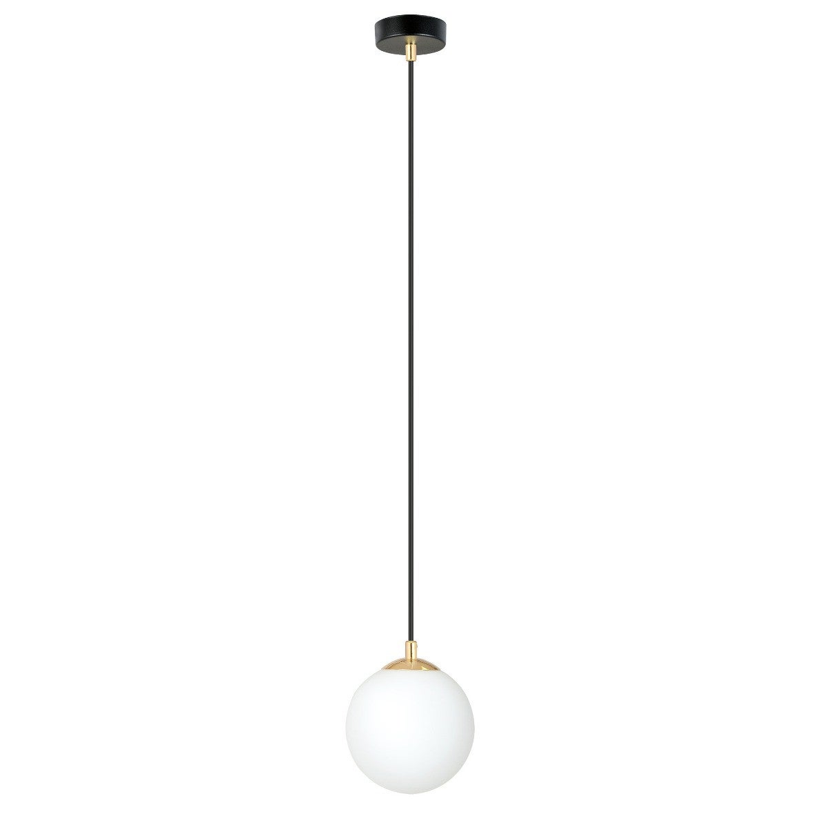 Lampa sufitowa wisząca Royal czarno-biała-złota 1xE14x10W kula szklana wym: 100 x 14 x 14 cm szkło Emibig