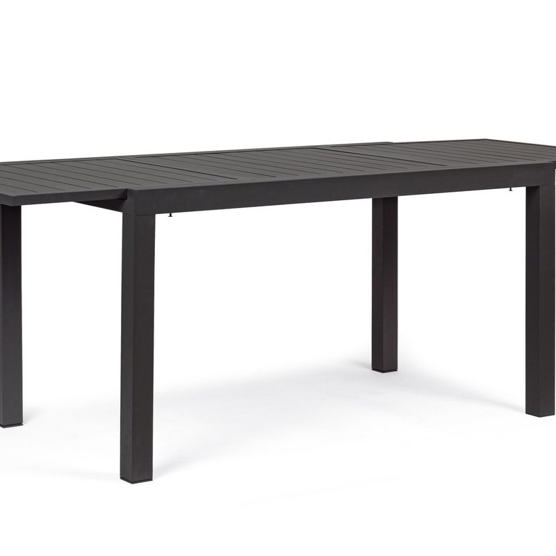 Rozkładany stół aluminiowy z listwami "Hilde" 140-210X77 Antracyt do wewnątrz i na zewnątrz