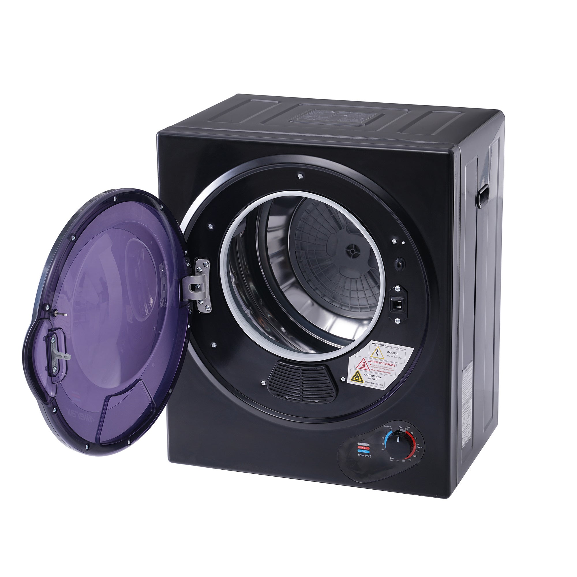 Asciugatrice Piccola Merax 2,5 Kg Da Parete Con Doppio Filtro, Protezione Surriscaldamento, Timer 850 W, Tamburo In Acciaio (classe C)