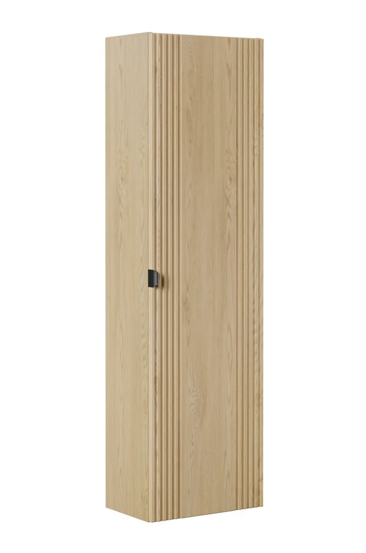 Słupek łazienkowy OVALIA 140 cm dąb Cremona ryflowany front wiszący MDF