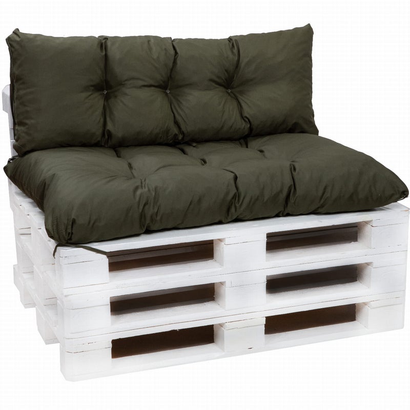 Poduszka ogrodowa na paletę 120x60x60cm poduszka na meble ogrodowe zielona, poduszka na balkon taras, poducha ogrodowa na meble z palet