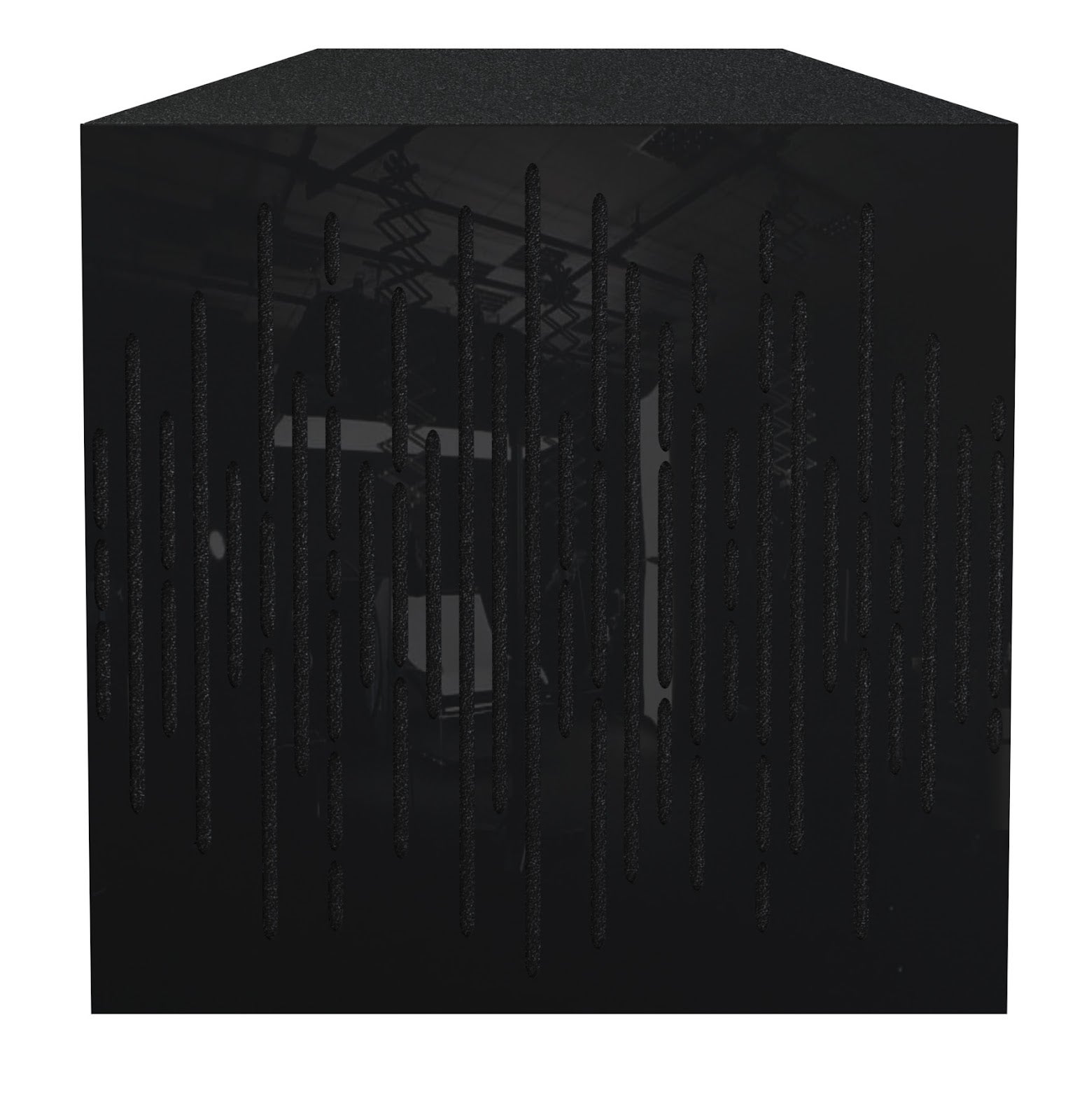 Lot de 2 Pièges à basses WAVE acoustiques insonorisants 50x50x10 cm -Plastique perforé et mousse acoustique -Noir brilliant - 2