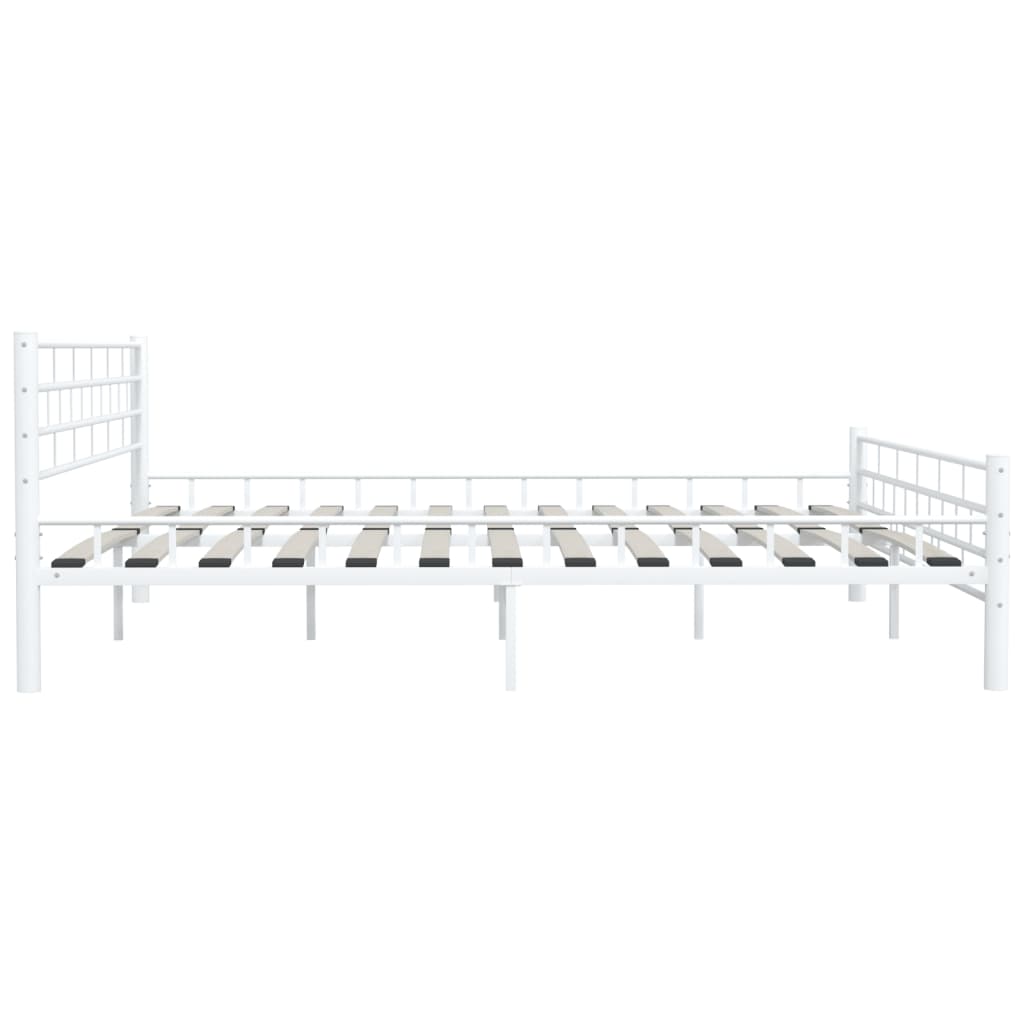 Maison Exclusive - Estrutura de cama 200x200 cm metal branco - 5