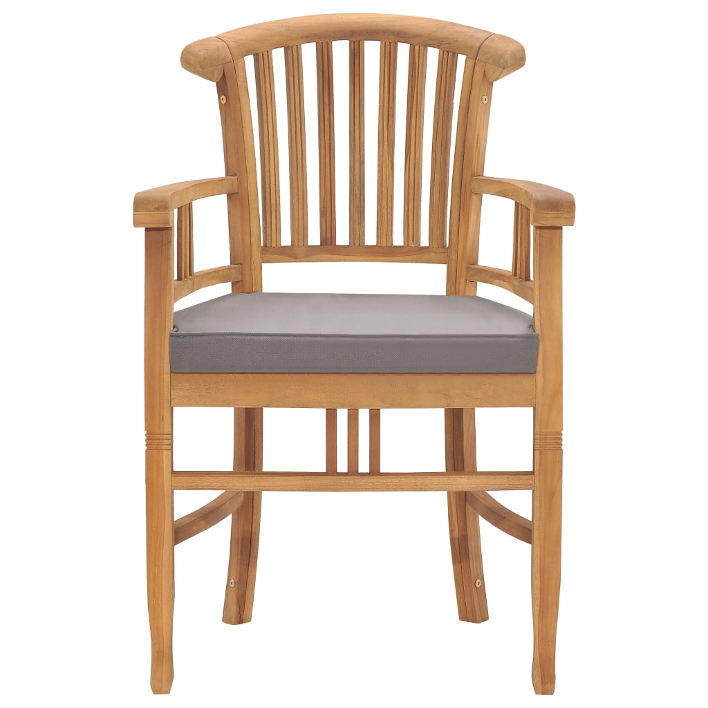 Maison Exclusive - Set da Pranzo da Giardino 3 pz con Cuscini in Legno di Teak - 4