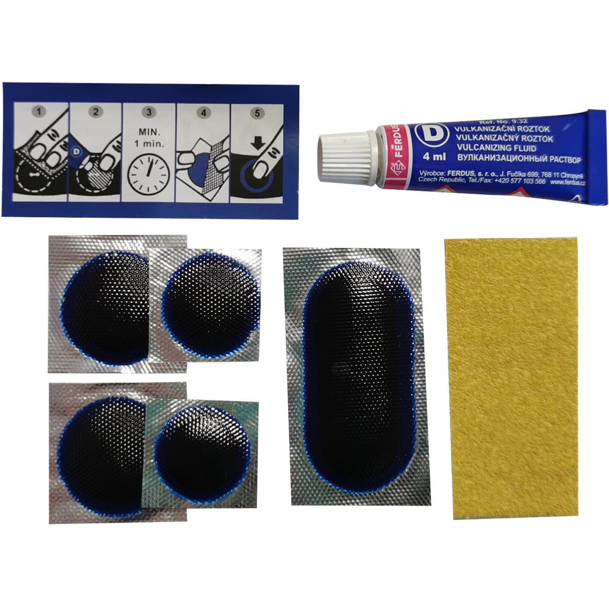 Kit Réparation Vélo 52 Pièces - Rustines Autocollantes Rondes & Carrées + Lime