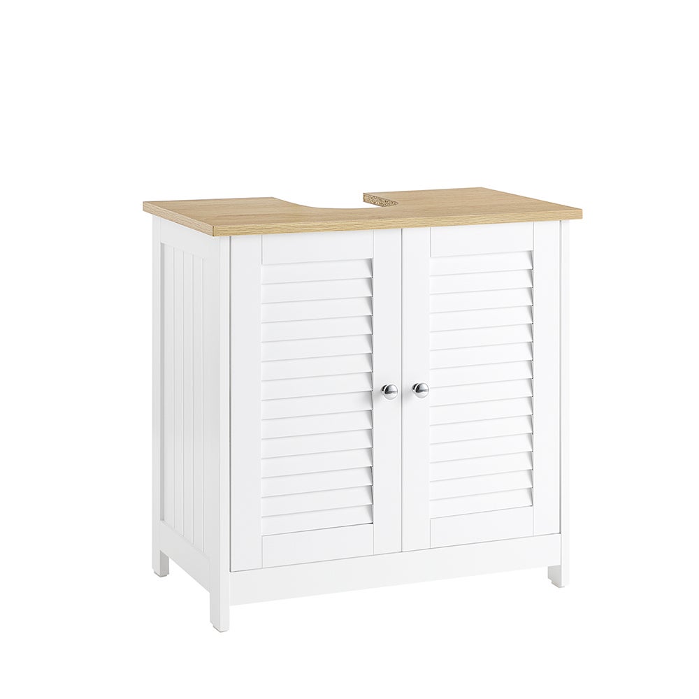 SoBuy Szafka pod umywalkę z dwoma drzwiczkami 60x35x58cm FRG237-WN