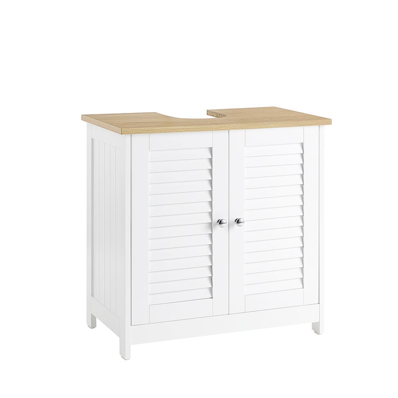 SoBuy Szafka pod umywalkę z dwoma drzwiczkami 60x35x58cm FRG237-WN