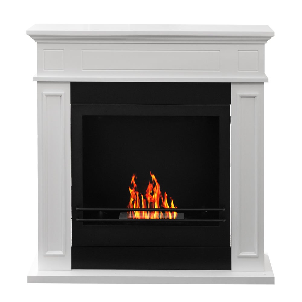 Divina Fire Camino a bioetanolo biocamino da terra JEFFERSON in legno Bianco L 89,5 x H90,5 x P28 - 3