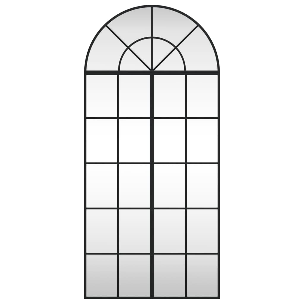 Miroir mural，Miroir Entrée Maison Salle de Bain，Décoration Miroir noir 60x130 cm arche fer362959 - 3