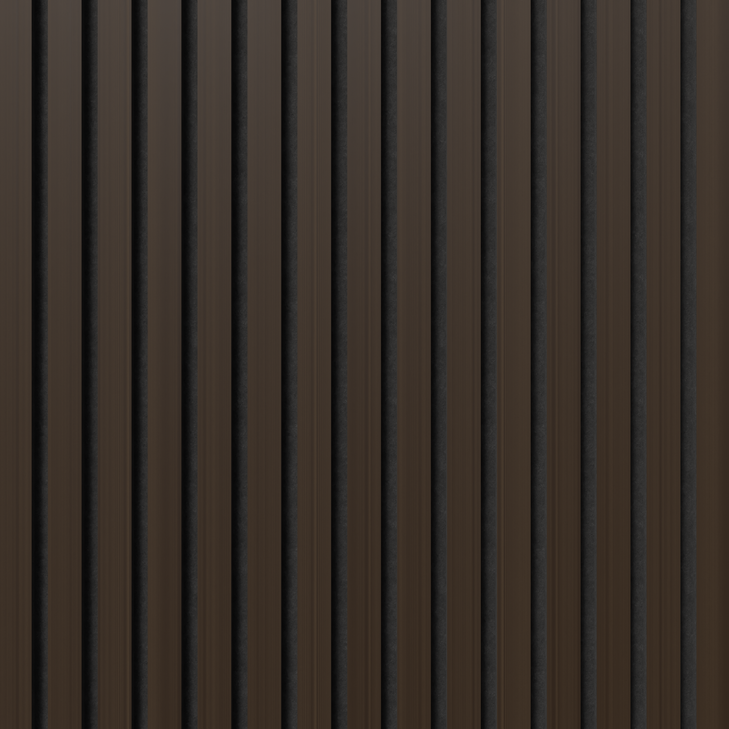 Lot de 2 panneaux tasseaux acoustiques MDF décor chêne fumé foncé, feutrine noire, 240x32 cm Nordic Acoustics - 4