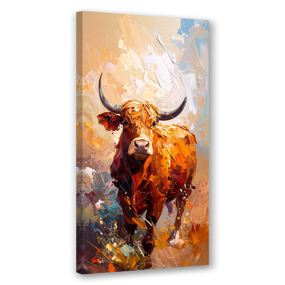 Obraz nowoczesny do salonu, Byk Krowa Zwierzęta Natura 60x120