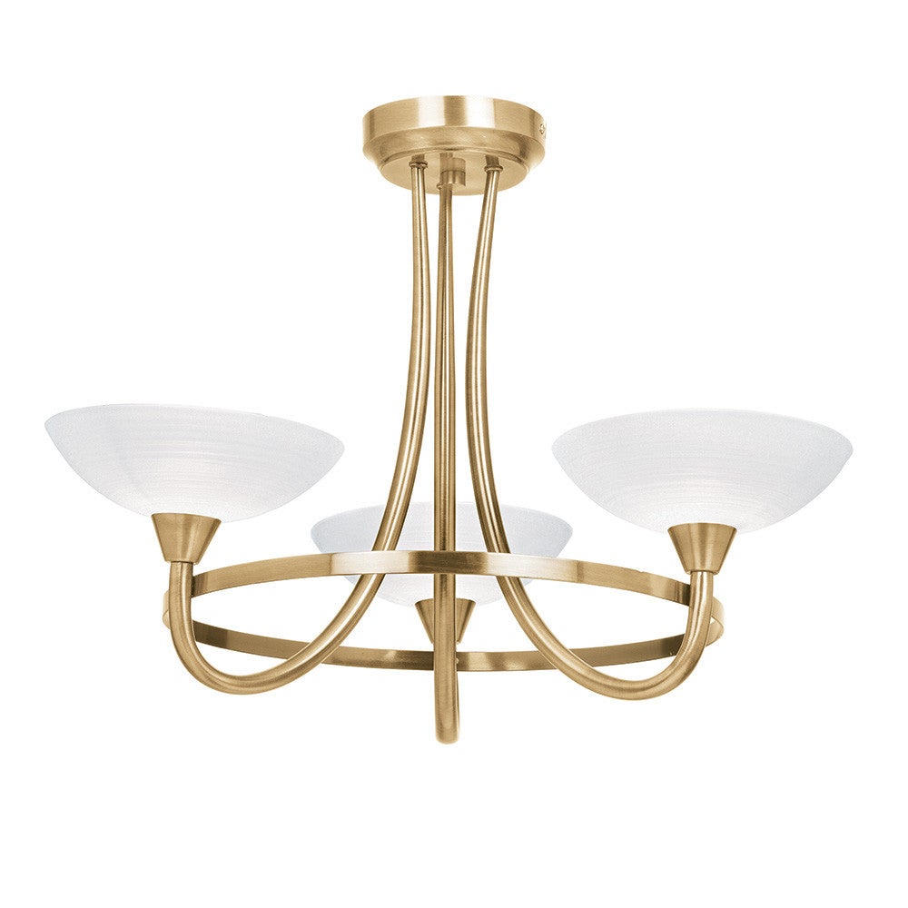 Lampa wisząca CAGNEY antyczna mosiężna 3xG9x15W metal wym:43x55x55cm IP20 Endon