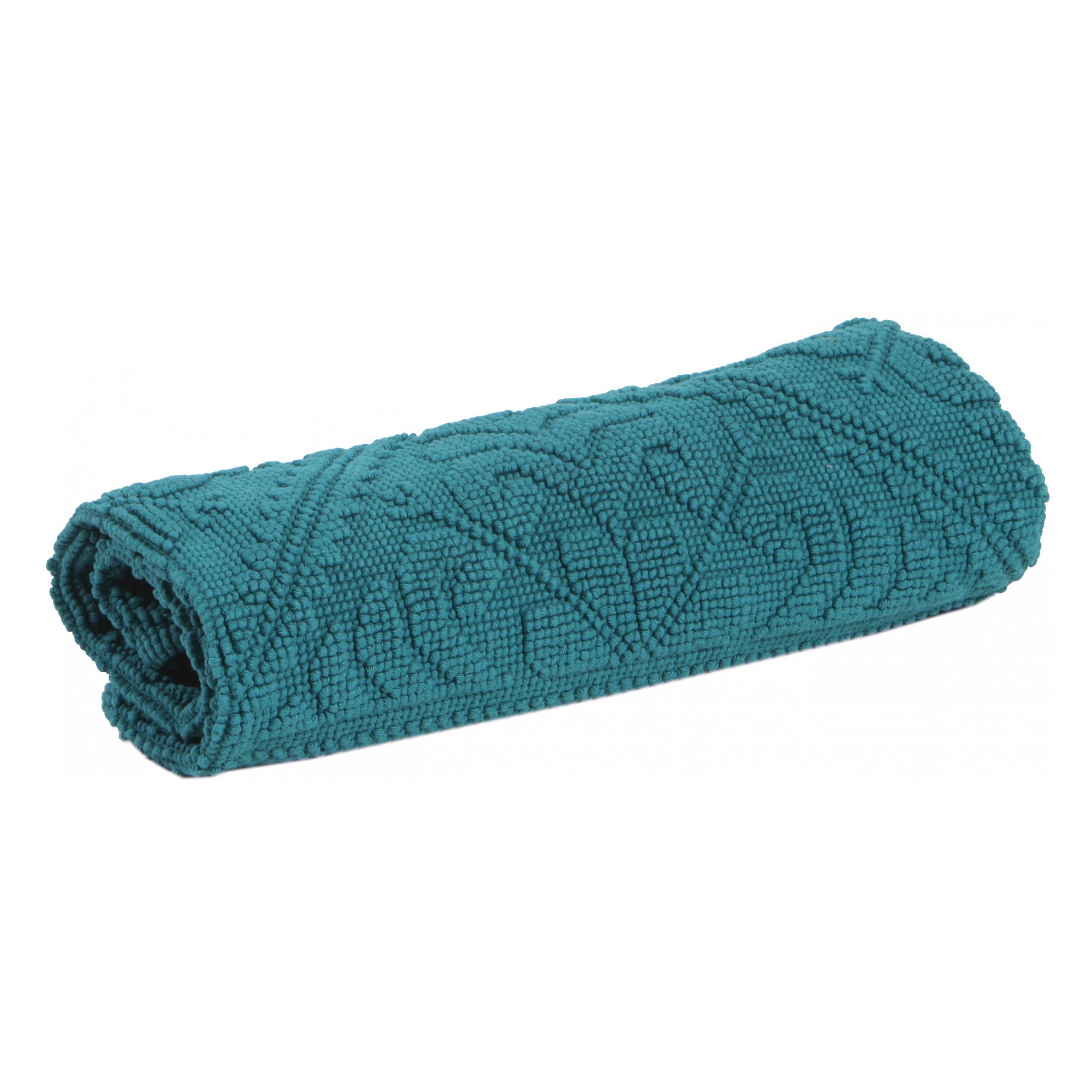 Alfombra de baño enzo pavo real 54 x 110 cm pavo real 54 x 110 cm vivaraise