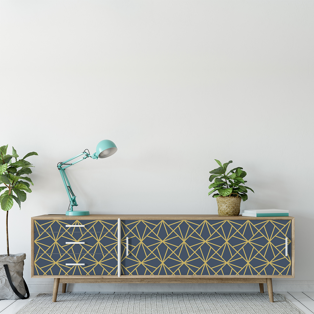 Vinilo muebles escandinavos ingegerd - adhesivo de pared - revestimiento sticker mural decorativo - 60x90cm