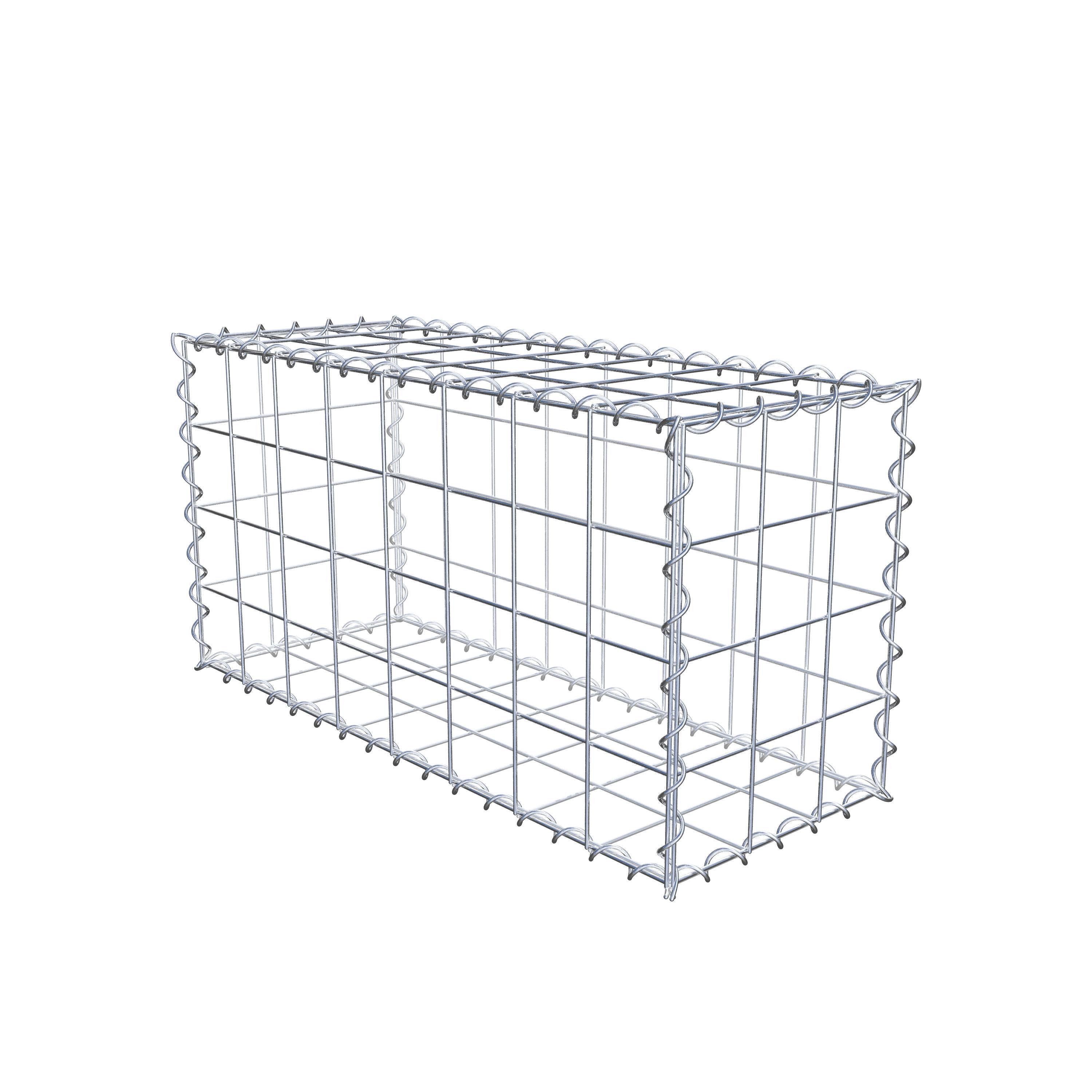 Gavión de acero galvanizado 80x40x30cm (LxAxP), malla 10 x 10cm, Espiral, jaula metálica para muro o jardín - 4